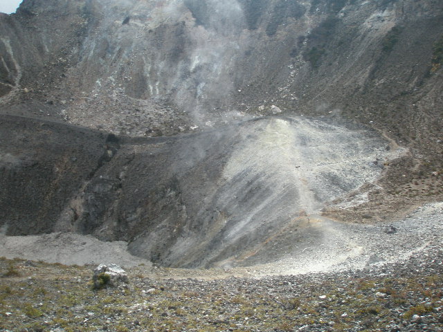 Almost at the edge of the crater