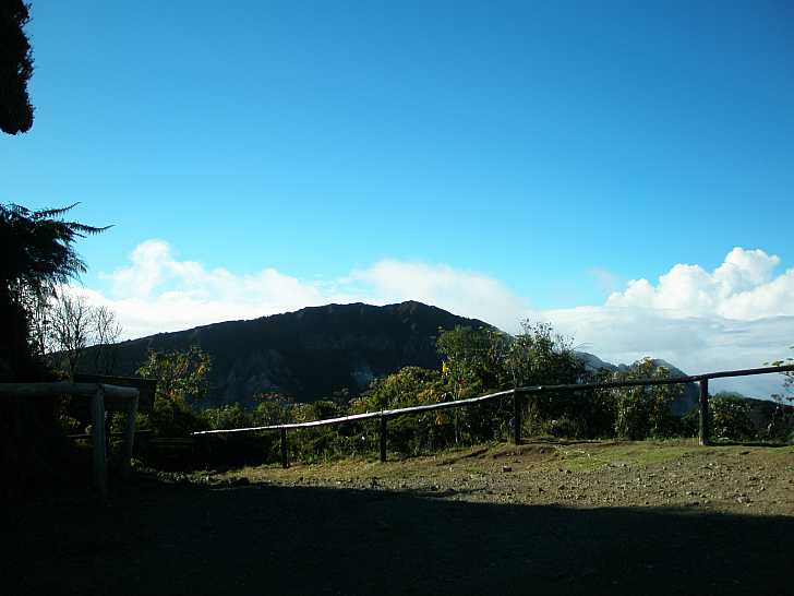 The Turrialba volcano seen from far