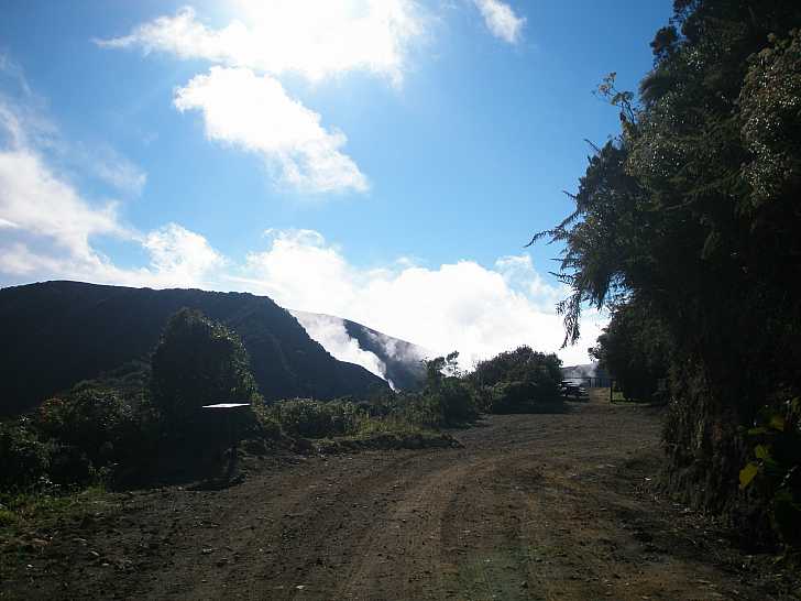 The road up to the volcano